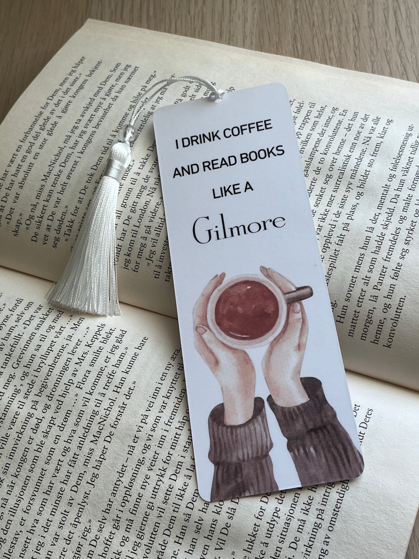 Gilmore Girls Matte Bookmark "I Drink Coffee and Read Books Like a Gilmore" Handcrafted with Cozy Watercolor Illustrations