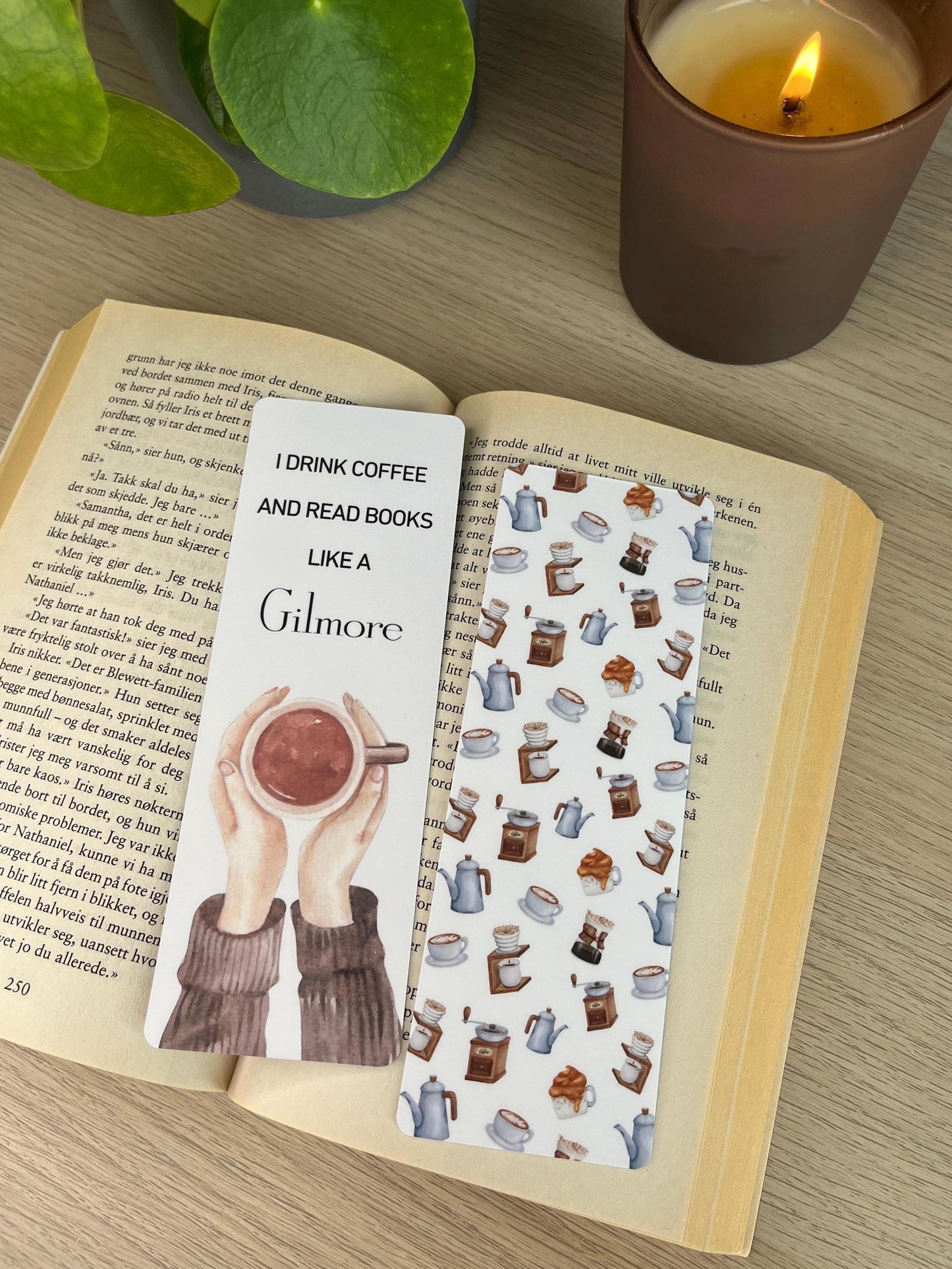 Gilmore Girls Matte Bookmark "I Drink Coffee and Read Books Like a Gilmore" Handcrafted with Cozy Watercolor Illustrations