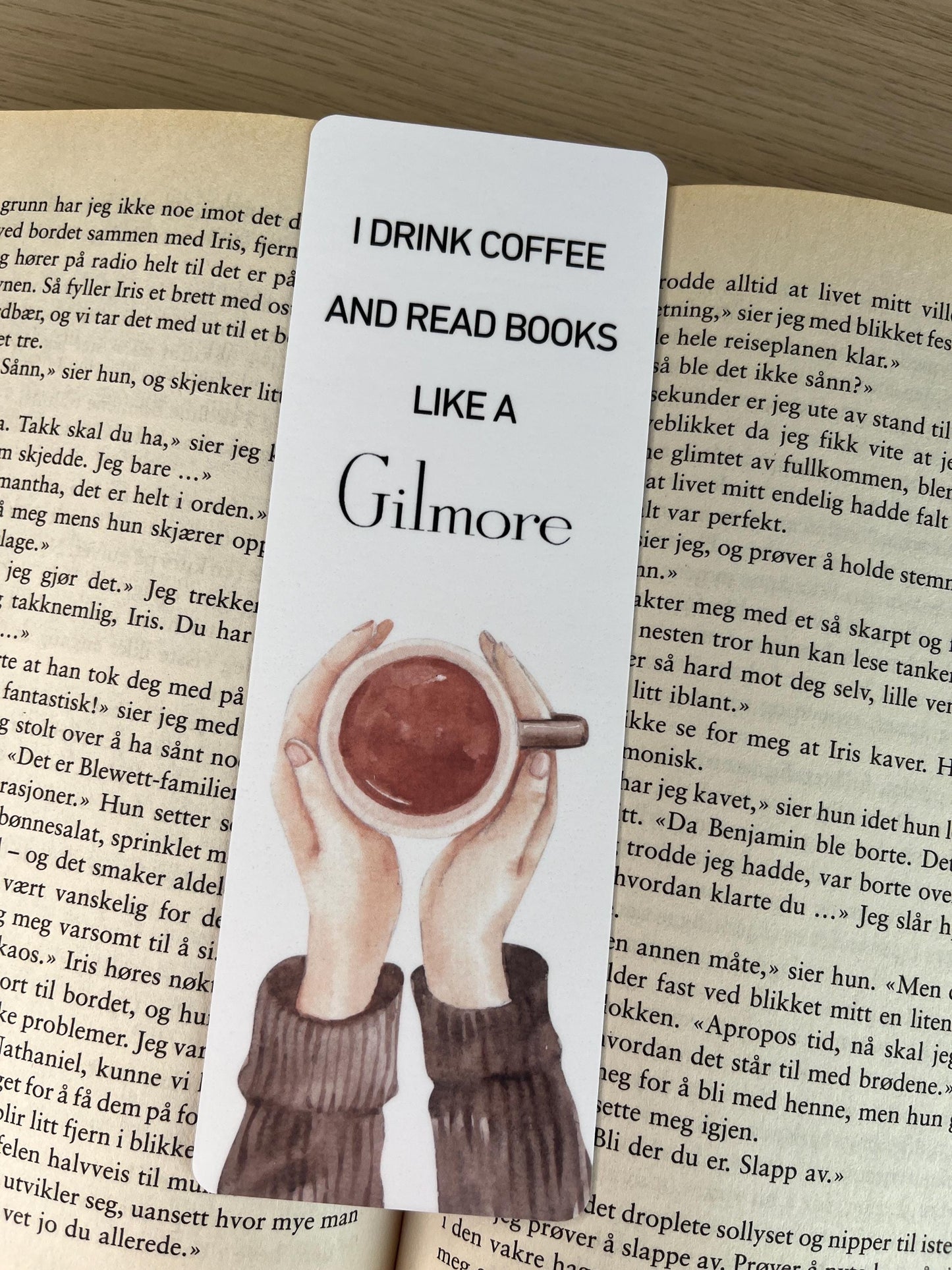 Gilmore Girls Matte Bookmark "I Drink Coffee and Read Books Like a Gilmore" Handcrafted with Cozy Watercolor Illustrations