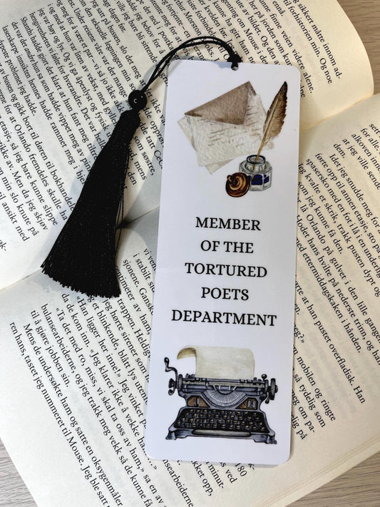 The Tortured Poets Department Handcrafted Bookmark: Perfect Gift for Swiftie. TTPD Member - Double Sided