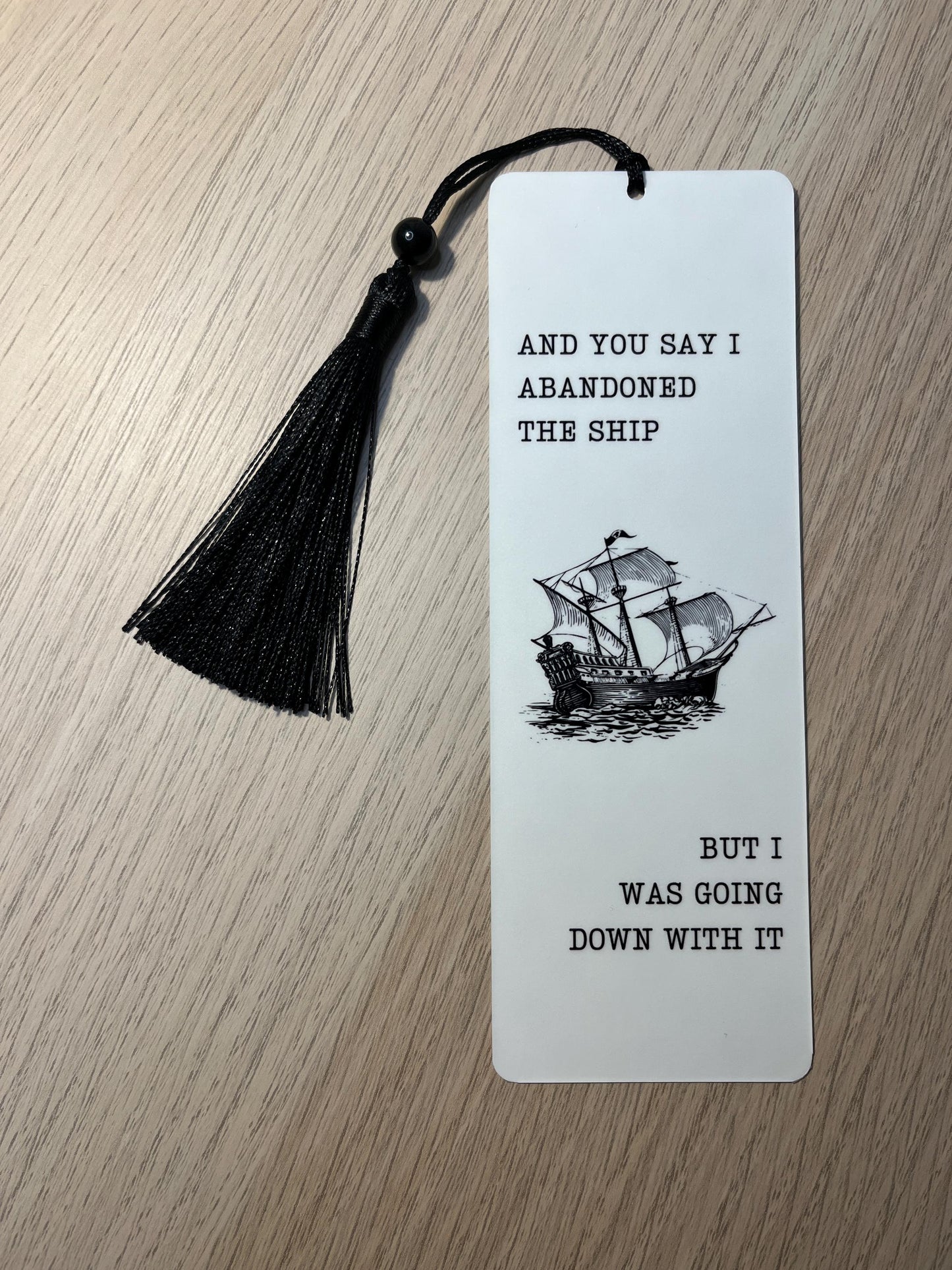 The Tortured Poets Department Handcrafted Bookmark: Perfect Gift for Swiftie. Featuring lyrics from TTPD So Long, London - Double Sided